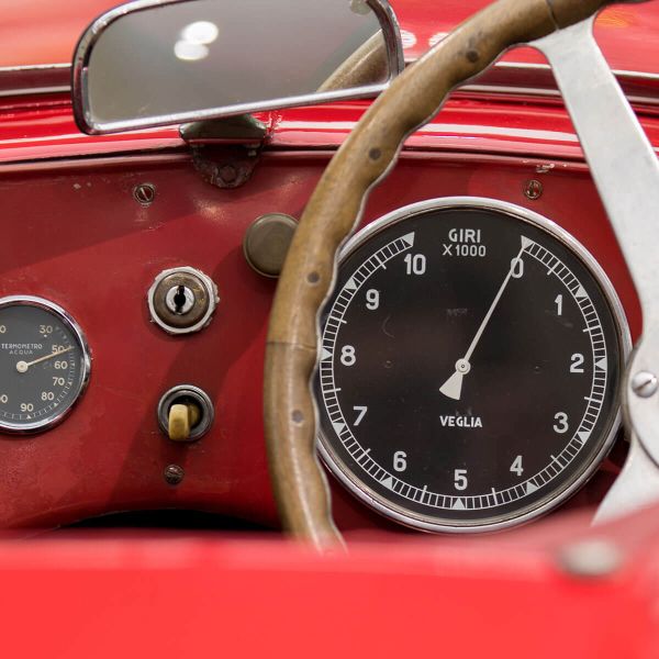 Old fashioned car interior